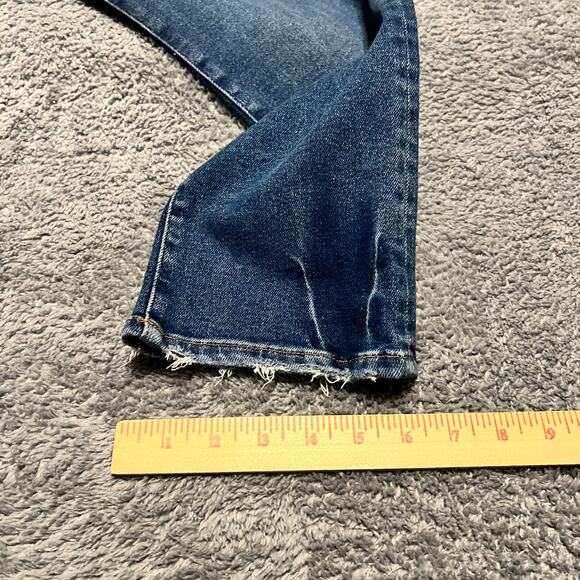 Good American Jeans Womens 0-25 Straight Mid Rise Blue Ankle - Picture 10 of 10